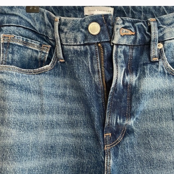 Good American High Waisted Size 4 Fringe Hem Jeans - Picture 7 of 8